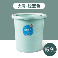 茶花水桶塑料桶15.9L大号家用手提加厚洗衣桶蓄水桶储水桶 0250 浅蓝色 1个