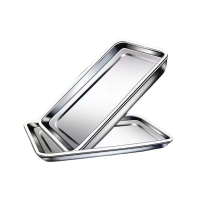 册宣CX-3465 304不锈钢方盘长方形盘子 60*40cm 公差+2cm