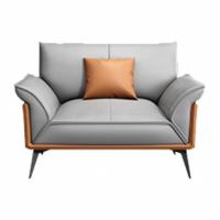 臻远ZYJJ-80197 办公沙发简约商务会客区接待室办公沙发牛皮 单人位