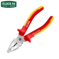 老A(LAOA)VDE绝缘钢丝钳 8英寸耐压电工钳老虎钳 省力断线钳子 LA320408