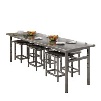 臻远ZY-BXG-323不锈钢餐1.8米餐桌1800*800*750mm(±5cm)(不含椅子)