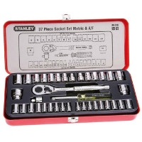 史丹利(STANLEY)89-518-22 37件套6.3MM,10MM系列公制组套小飞中飞汽修工具