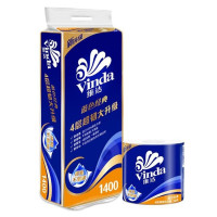 维达 V4069卷纸 138mm*108mm蓝色经典有芯卷纸4层140g/10卷*提