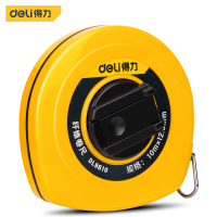 得力(deli) DL9810纤维防水皮卷尺10米软尺盒尺布卷尺测量工具耐磨米尺子