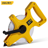 得力(deli) DL98030塑壳架式皮卷尺30mx12.5mm 架式纤维长卷尺布尺测量皮尺米尺