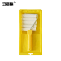 安赛瑞 油漆滚筒刷套装涂料刷漆托盘短毛墙漆刷 装修施工涂刷墙工具 4寸7件套 510365