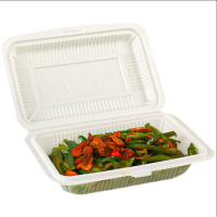 册宣 CX39398 一次性环保饭盒 打包饭盒连体外卖盒 280个/箱 (单位:箱)