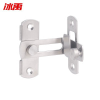冰禹 不锈钢拉丝90度仓谷门锁直角锁 推拉房门插销扣 蝴蝶型搭扣门栓 小号(配螺丝)BYly-279