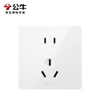 公牛(BULL)开关插座 G12系列10A五孔插座86型插座面板G12Z223S 白色 十只装