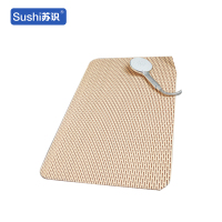 苏识 浴室防滑垫洗澡淋浴防摔防水脚垫镂空 70*120cm 米黄色块1220058