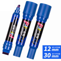 得力(deli)粗头POP广告笔蓝色 6支/盒 SK100