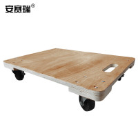 安赛瑞加厚木质平板车乌龟车拖板拉货推车660*420mm 10213