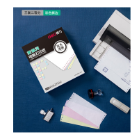 得力莱茵河 L241-3(1/2CS彩色 撕边) 电脑打印纸 (单位:箱)