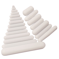 垒固 垒固 耐高温四氟磁力搅拌子A/B/C聚四氟乙烯橄榄型圆柱形磁子实验室四氟转子 C 40(8*40mm)