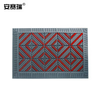 安赛瑞室外镂空除尘地垫EVA拼接除尘地垫 拼接式刮泥防滑脚垫三刷红刷灰底 120×180×2.5cm 23467
