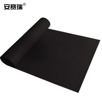 安赛瑞 一次性地毯 商用地毯 1×10m婚庆办公室楼梯开业展会舞台加厚地毯楼梯过道地毯 2.2mm 黑色 26322