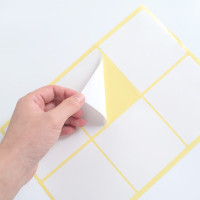 天章A470*74.25mm不干胶打印纸 背胶纸可粘贴标签纸贴纸不粘胶姓名贴 黄底哑面直角12枚/张