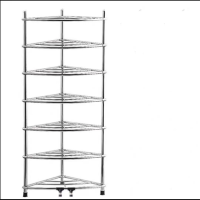 孟氏丽天通用不锈钢(七层)加厚 多层 洗脸盆架子 三角架厨房卫生间落地置物架面盆架(单位:件)