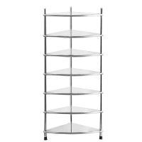 孟氏丽天 通用不锈钢(七层)精品层层不锈钢加厚多层洗脸盆架子三角架厨房卫生间落地置物架面盆架(单位:件)