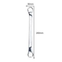 得力(deli)DL33218 专业级镜面双梅花扳手 双头呆扳手板子 汽修机修工具 17*19MM