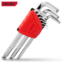 得力(deli)DL2269 9件套 加长球头内六角套装 螺丝刀 内六方扳手