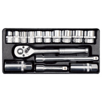 易尔拓 YATO YT-38631 套筒扳手套装组合工具箱3/8 单位:套