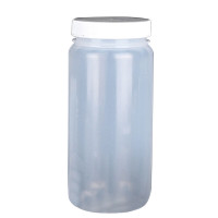 垒固 聚丙烯 PP半透明大口圆瓶塑料PP聚丙烯可高温灭菌广口瓶半透明样品瓶规格齐全500ml(5个)