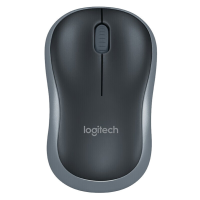 罗技(Logitech)M185(M186) 鼠标无线鼠标办公鼠标对称鼠标黑色灰边带无线2.4G接收器