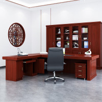 仓迪 CD-3998老板桌油漆班台办公室经理桌贴木皮主管桌1.6米