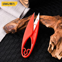 得力(deli)DL358201Z 双刃纱剪 U型剪 服装剪 线头小剪刀 裁缝剪子110MM
