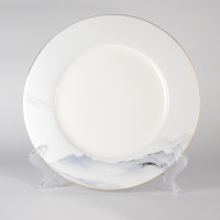 益美洁 酒店高档骨瓷 摆台东方古韵国风陶瓷餐具盘碗11寸平盘