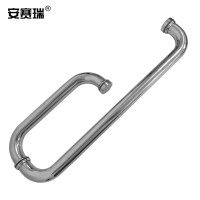 安赛瑞430845玻璃移门拉手浴室门洗手间L型门拉手25管