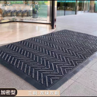 龙宇三刷单片15*15cm(灰色)高档三合一拼接防滑垫 加密室外防滑地垫 进门垫除尘防水迎宾地垫