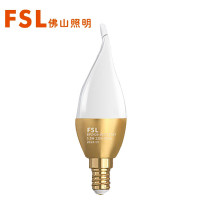 佛山照明 FSL C37 拉尾泡 220V 5.5W 白光/暖光 E14 晶亮系列100*1