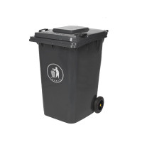 谋福1158 上海制定款式大垃圾桶环卫商用户外分类箱方形(100L户外桶+轮+盖(灰色款)