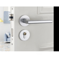 好汉 太空铝分体执手门锁 L01 分体实心房门锁实木门锁具