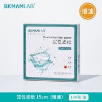 比克曼生物 15cm 定性滤纸实验室机油检测试纸圆形加厚化学分析[慢速]-100张/盒