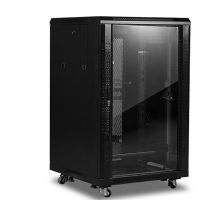 萤石 海康机柜中档,1米高600深网络机柜服务器机柜监控交换机功放 中档,箱0.8梁1.5;1米高600深