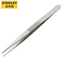 史丹利(STANLEY)94-518-23 尖头防滑加厚不锈钢夹持元器件镊子175mm(单位:支)