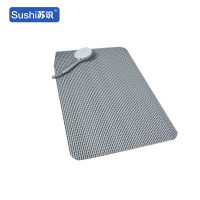 苏识 1220092 浴室防滑垫洗澡淋浴防摔防水脚垫镂空 120cm 宽1米深灰色 块 1220092