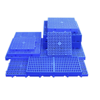 册宣 地台防滑防潮垫板塑料托盘垫仓库板塑胶卡板方格 100*50*5cm