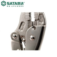 世达(SATA)圆口带刃大力钳不易变形钳子防滑防夹铁皮钳省力钳夹持 71103(10英寸)