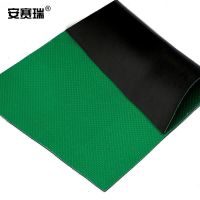 安赛瑞 27132 橡胶防滑地垫 1×10m×5mm 仓库车间走廊厨房橡胶防滑耐油地垫 工业满铺地垫 凸点款(单位:卷)