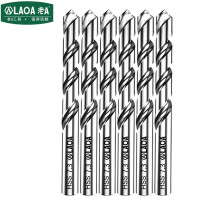 LAOA老A LA162092 麻花钻头高速钢不锈 钢钻头金属开孔器7.3mm 6支装