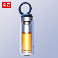 富光 尚泽 带拎手双层玻璃杯水杯茶杯 X1902-SH-360 360ml