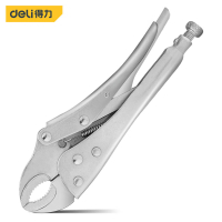 得力(deli)DL2001-7 圆口大力钳 加力钳 手动压力钳 夹钳 固定钳7寸