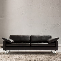 東業家具(DONGYEFURNITURE)200*85*85办公室沙发现代商务接待会客洽谈办公沙发三人位