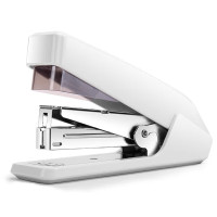 得力(deli)高效省力结构订书机/订书器 适配12#订书钉 可装150枚钉白色(不含钉)0468