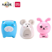 得力(deli)0557-03 铅笔转笔刀/削笔器/削笔刀 3只珍宝猪卷笔刀