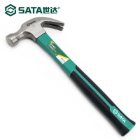 世达(SATA)玻璃纤维柄 榔头木工铁锤钉锤手锤连体羊角锤子92306(1磅)